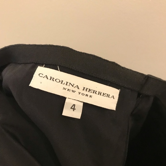 Carolina Herrera Paisley Embossed Pencil Skirt 4 black - Picture 7 of 9